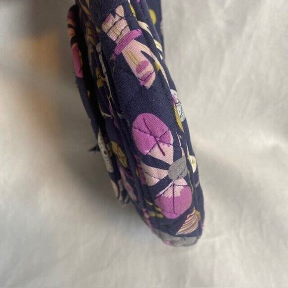 Vera Bradley Lizzy Crossbody Purse Purple Floral Nightingale Pattern Quilted - Picture 5 of 11